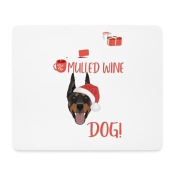 Dobermann Glühwein Weihnachten - Mousepad (Querformat) - Weiß - Vorne