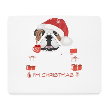 Englische Bulldogge Weihnachtsmarkt - Mousepad (Querformat) - Weiß - Vorne