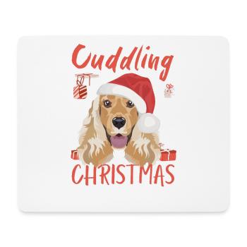 Deutsch Cocker Spaniel Joyeux Noël - Tapis de souris (format paysage) - blanc - Devant
