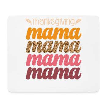 Maman Thanksgiving Saison d’automne Citrouille de dinde - Tapis de souris (format paysage) - blanc - Devant