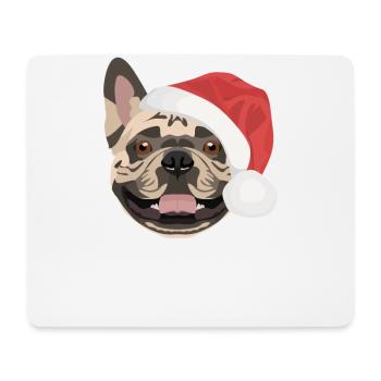 French Bulldog Merry Christmas - Mouse Pad (horizontal) - white - Front