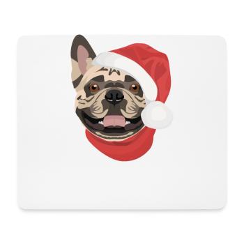 French Bulldog Merry Christmas - Mouse Pad (horizontal) - white - Front
