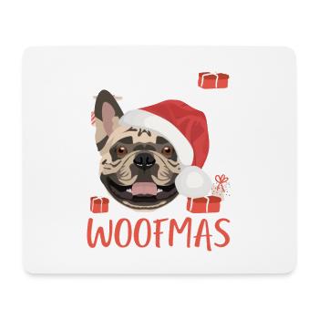 French Bulldog Merry Christmas - Mouse Pad (horizontal) - white - Front