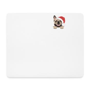 French Bulldog Merry Christmas - Mouse Pad (horizontal) - white - Front