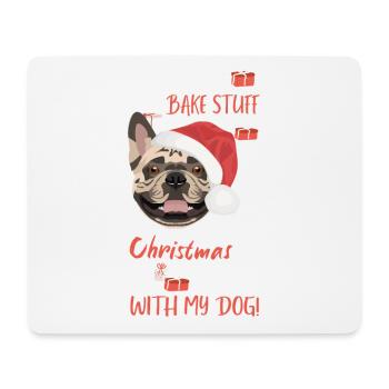 French Bulldog Merry Christmas - Mouse Pad (horizontal) - white - Front