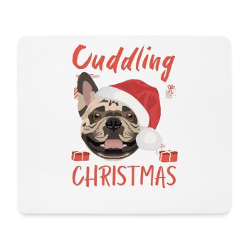 French Bulldog Merry Christmas - Mouse Pad (horizontal) - white - Front