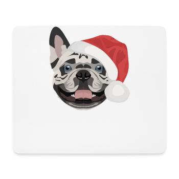 French Bulldog Merry Christmas - Mouse Pad (horizontal) - white - Front