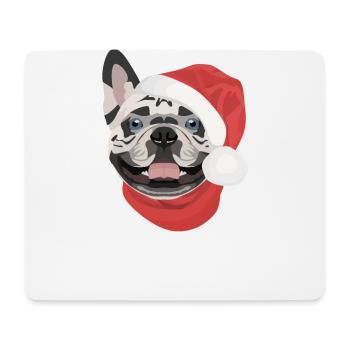 French Bulldog Merry Christmas - Mouse Pad (horizontal) - white - Front
