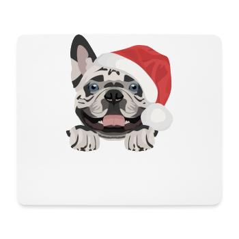 French Bulldog Merry Christmas - Mouse Pad (horizontal) - white - Front