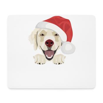 Golden Retriever Merry Christmas - Mouse Pad (horizontal) - white - Front