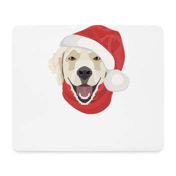 Golden Retriever Merry Christmas - Mouse Pad (horizontal) - white - Front