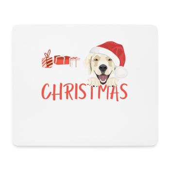 Golden Retriever Merry Christmas - Mouse Pad (horizontal) - white - Front