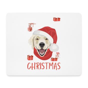 Golden Retriever Merry Christmas - Mouse Pad (horizontal) - white - Front