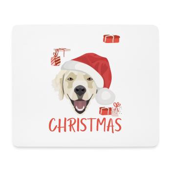 Golden Retriever Merry Christmas - Mouse Pad (horizontal) - white - Front
