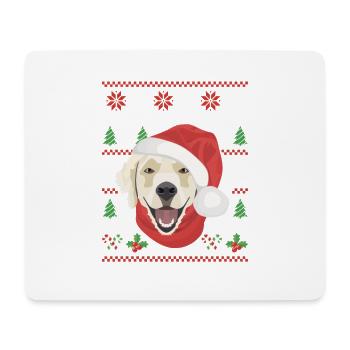 Golden Retriever Merry Christmas - Mouse Pad (horizontal) - white - Front