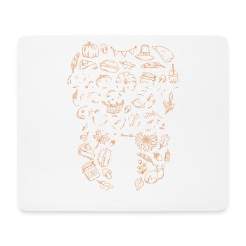 Automne Sourit Dentiste Tech Citrouille - Tapis de souris (format paysage) - blanc - Devant