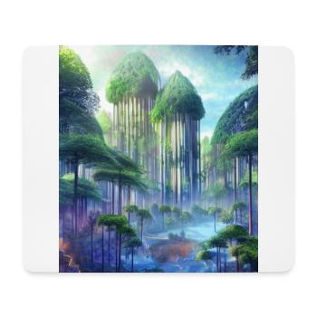 Forêt magique de conte de fées du futur - Tapis de souris (format paysage) - blanc - Devant
