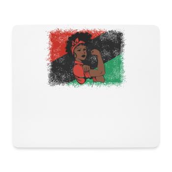 I'm Afro Black Strong Queen Woman - Mouse Pad (horizontal) - white - Front