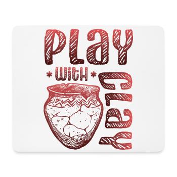 Spielen Mit Töpferwaren Aus Ton - Mousepad (Querformat) - Weiß - Vorne