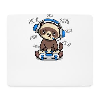 Frettchen - Mousepad (Querformat) - Weiß - Vorne