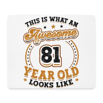 So Sieht Ein Toller 81-jähriger Aus. - Mousepad (Querformat) - Weiß - Vorne