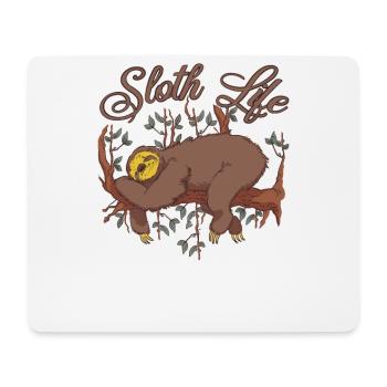 Sloth Life Chill Bro This is the way - Mouse Pad (horizontal) - white - Front