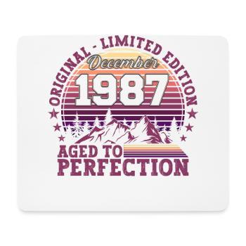 Original Dezember 1987 35. Geburtstag Geschenk - Mousepad (Querformat) - Weiß - Vorne