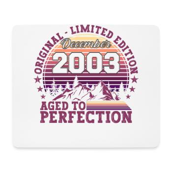 Original December 2003 19th Birthday Gift - Mouse Pad (horizontal) - white - Front