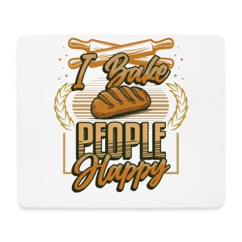 I bake people happy baking lovers - Mouse Pad (horizontal) - white - Front