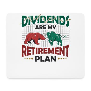 Dividenden Sind Mein Ruhestandsplan - Mousepad (Querformat) - Weiß - Vorne