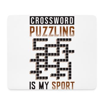 Les mots croisés sont mon sport - Tapis de souris (format paysage) - blanc - Devant
