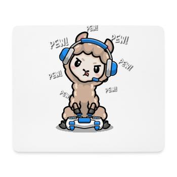 Lama - Mousepad (Querformat) - Weiß - Vorne