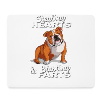 Bouledogue anglais - Tapis de souris (format paysage) - blanc - Devant