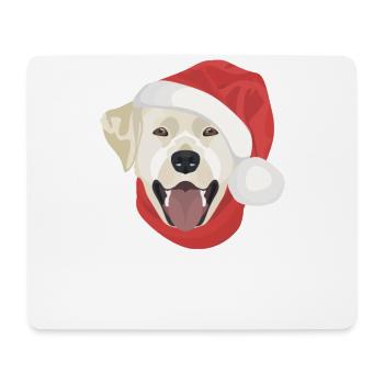 Joyeux Noël Labrador - Tapis de souris (format paysage) - blanc - Devant