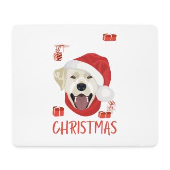 Joyeux Noël Labrador - Tapis de souris (format paysage) - blanc - Devant