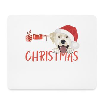 Labrador Frohe Weihnachten - Mousepad (Querformat) - Weiß - Vorne