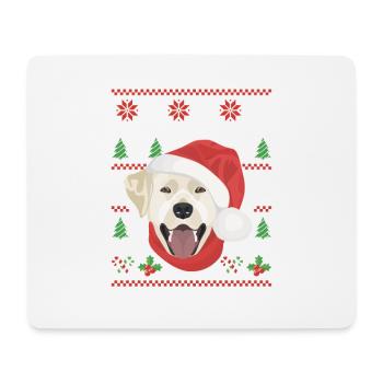 Joyeux Noël Labrador - Tapis de souris (format paysage) - blanc - Devant