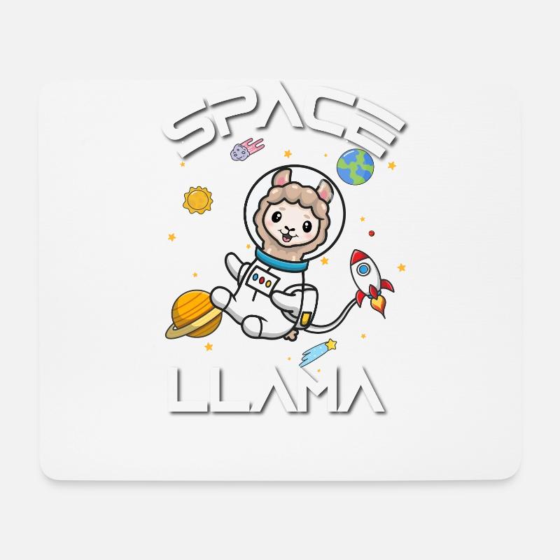 Lama - Mousepad (Querformat) - Weiß