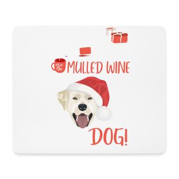 Labrador vin chaud Noël - Tapis de souris (format paysage) - blanc - Devant