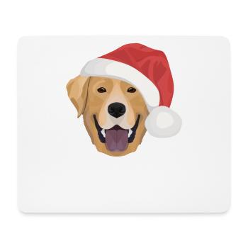 Joyeux Noël Labrador - Tapis de souris (format paysage) - blanc - Devant