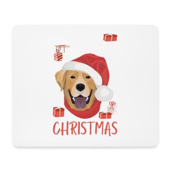 Joyeux Noël Labrador - Tapis de souris (format paysage) - blanc - Devant