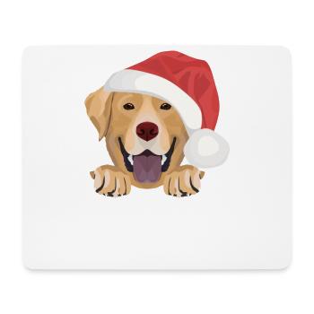 Labrador Frohe Weihnachten - Mousepad (Querformat) - Weiß - Vorne