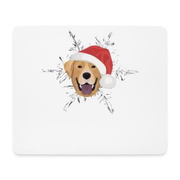 Joyeux Noël Labrador - Tapis de souris (format paysage) - blanc - Devant