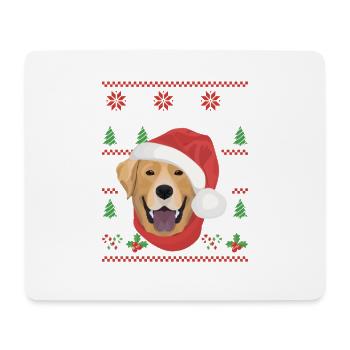 Joyeux Noël Labrador - Tapis de souris (format paysage) - blanc - Devant