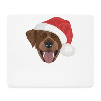 Labrador Frohe Weihnachten - Mousepad (Querformat) - Weiß - Vorne