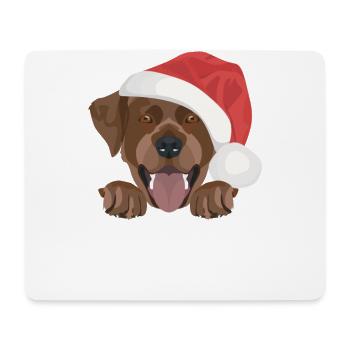 Labrador Frohe Weihnachten - Mousepad (Querformat) - Weiß - Vorne