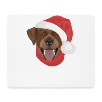 Labrador Frohe Weihnachten - Mousepad (Querformat) - Weiß - Vorne