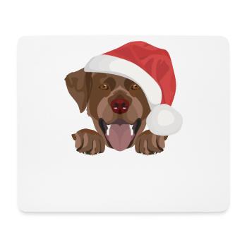 Labrador Frohe Weihnachten - Mousepad (Querformat) - Weiß - Vorne