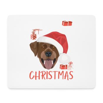 Labrador Frohe Weihnachten - Mousepad (Querformat) - Weiß - Vorne