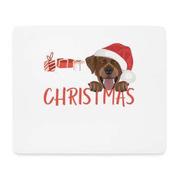 Labrador Frohe Weihnachten - Mousepad (Querformat) - Weiß - Vorne